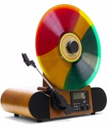 Fuse Vert Vertical Vinyl Record Player- Bluetooth, FM Radio, Alarm, Asht... - $256.23 CAD