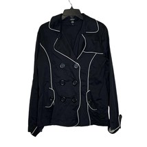 Maurices Doubled Breasted Pea Coat Belted Jacket Piping Stretch Women XL... - £15.48 GBP