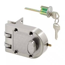 Defender Security Single Cylinder Deadbolt Lock Satin Nickel Kwikset Keyway - $361.61 MXN