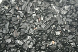 4oz Black Tourmaline Rough Chips 6-10mm Reiki Healing Crystal Protection - £9.91 GBP