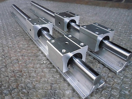 2 Pcs SBR30-750mm 30 Mm Fully Supported Linear Rail Shaft Rod With 4 SBR30UU - £138.27 GBP
