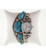 Unique Navajo Turquoise Cuff Watch w/ Seiko 5 DayDate Automatic - $9,581.44 MXN