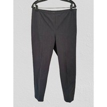 J. McLaughlin Gray Pants Cotton Spandex Site Zipper Tapered Leg Size 12 - $24.74