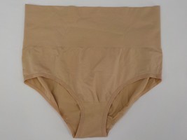 GLORIA VANDERBILT SHAPING BRIEF UNDERWEAR WOMEN SZ S BEIGE SEAMLESS COMF... - $9.99