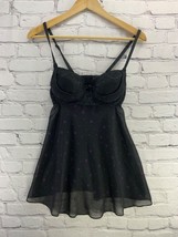 Dentelle Nightie Womens Sz S Black Sheer Lingerie Night Gown Babydoll Ch... - £18.15 GBP