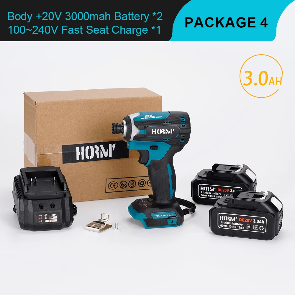 Brushless Electric Screwdriver Cordless Impact Wrench 1/4 inch High-Speed Drill  - £123.81 GBP