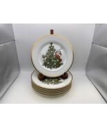 Set of 6 Fitz &amp; Floyd ST. NICHOLAS Salad Plates - $279.99