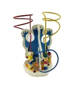 Vintage Sesame Street Wooden Bead Maze Roller Coaster Activity Learning Toy - £19.56 GBP