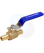 1/2in Full Port PEX Pipe Water Shut Off Brass Ball Valve Lever Handle - £8.36 GBP