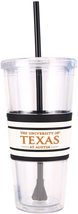 Double Wall Tumbler with Straw 22oz Single Cup Twist on Lid (Texas Unive... - £13.35 GBP