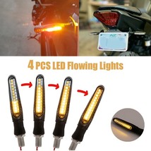 4pcs Motorcycle 12v LED Turn Signals Blinker Tail Flowing Light Motorbike Flashi - £10.25 GBP