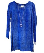 NWT Lularoe XL Solid Royal Blue Lauren Soft Chenille Sweater Dress - $1,016.62 MXN