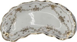 Lenwile Ardalt Hand Painted Tray Gold Trim ~ 7.5&quot; ~ 6537 Japan - £9.64 GBP