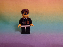 LEGO City Policeman Black Uniform 2-face Minifigure - £1.97 GBP