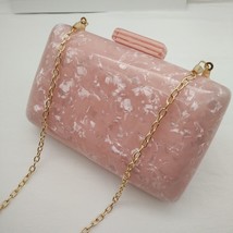 Gnirue New  Fashion Women Evening Bags Pink Cute Handbags  Party Prom Acrylic Ba - £43.04 GBP