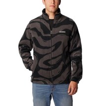 Columbia Men&#39;s Steens Mountain Printed Fleece Jacket Black Snowdrifts WM6017-005 - £33.02 GBP