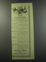 1955 Army &amp; Navy Stores Ad - A gift of good drink - £14.78 GBP