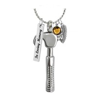 Carpenter Hammer Ash Pendant Urn - Love Charms™ Option - $29.95