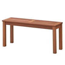 Solid Wood Outdoor 2-Seat Backless Garden Bench in Natural Finish - $3,193.94 MXN