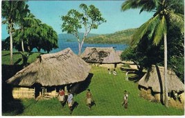 Fiji South Pacific Seas Postcard Nasinu Natewa Bay Fijian School People - £5.44 GBP