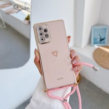 Love Heart Crossbody Lanyard Strap Phone Case For Xiaomi Redmi Note 10 Pro 11 12 - £8.38 GBP