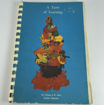 College of St Mary Omaha NE Cookbook A Taste of Learning 1968 Spiral Recipes VTG - £7.72 GBP