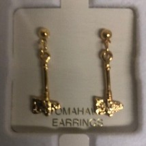 Tomahawk 14 Kt Gold Overlay Pair Earrings New - £6.79 GBP