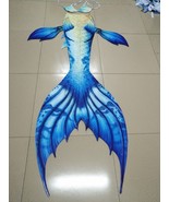 Adult Kids Mermaid Tails for Swimming with Monofin Performance Dress Blue - $123.46 CAD