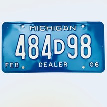 2006 United States Michigan Base Dealer License Plate 484D98 - £13.29 GBP
