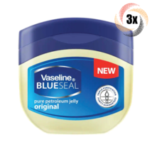 3x Jars Vaseline Blue Seal Original Pure Petroleum Jelly | 8.5oz | Fast Shipping - £18.02 GBP