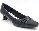 Easy Street Women Kitten Pump Heels Waive Size US 8M Black Faux Leather - $30.69