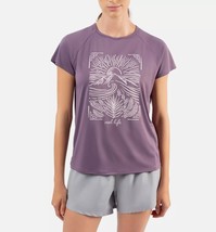 Reel Life Ladies&#39; Size Medium (8) Split Back Graphic Tee, Purple - £12.01 GBP