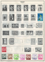 BELGIUM 1954-61 Very Fine Used Stamps Hinged on List: 2 Sides - £0.79 GBP