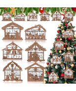 Shellwei 24 Pcs 2025 Christmas Nativity Scene Story Wooden Ornaments Gif... - $24.99