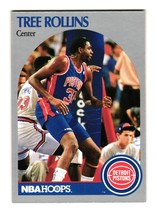 1990-91 Hoops #413 Tree Rollins Detroit Pistons - £1.57 GBP