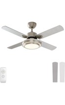 warmiplanet Ceiling Fan with Lights Remote Control 44 Inch 4-Blades Brushed Nic - £102.86 GBP