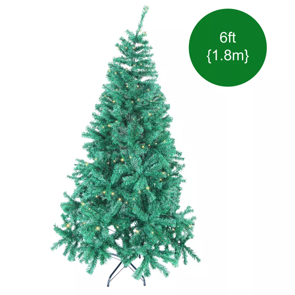 6FT Christmas Tree Artificial Green W/Stand Holiday Season Indoor Xmas D... - $79.98