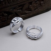 Trendy Real 925 Sterling Silver Indian Women Toe Ring Pair - £29.17 GBP