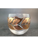 CERA Glass Clear Roly Poly 60&#39;s Bar Glass 22K Gold Trim Service Cup MCM - $12.00