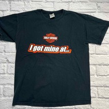 Harley Davidson T-Shirt &quot;I Got Mine at&quot; Crossroads Wilkesboro, NC Black M  - $21.73