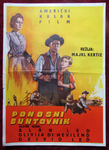 1958 Original Movie Poster The Proud Rebel Alan Ladd Olivia de Havilland Curtiz - £94.17 GBP