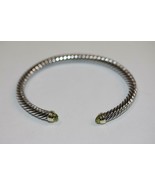 DAVID YURMAN 5MM Cable Classic Peridot Bracelet with 14K Yellow Gold MSR... - $575.37 CAD