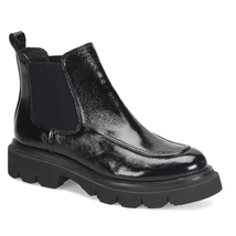 Aqua Söfft Samira Crinkle Patent Leather Chelsea Boots | Womens 8, Black... - $70.13