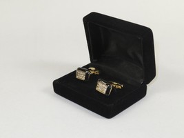 Men J.Valintin Cufflinks by Vitorofolo for French Cuff Shirt V39-59 Gold Diamond image 2