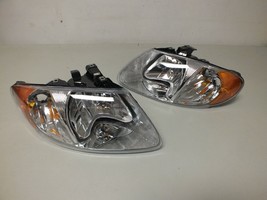 LEFT &amp; RIGHT Halogen Headlight Headlamp Set For 2001-2007 Dodge Grand Ca... - £77.09 GBP