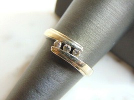 Womens Vintage Estate 10K White Gold Diamond Ring 2.9g E1308 - £203.38 GBP
