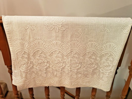 Vintage Set of Two (2) Sears Ivory Lace 57 1/2&quot; x 83&quot; Curtain Panels - £29.24 GBP