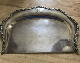 Gorham Silverplate Butler Crumb Dust Ash Tray 055 JRD Initial Engraved Vintage - £39.00 GBP