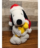 Holiday Snoopy Hugging Woodstock 19&quot; Plush Stuffed Animal Toy Peanuts Ap... - £11.57 GBP