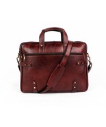 Brown Leather Laptop Bag Briefcase – Men’s Office Shoulder Satchel for 1... - €67,63 EUR